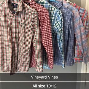Vineyard Vines Long sleeve plaids boys 10-12